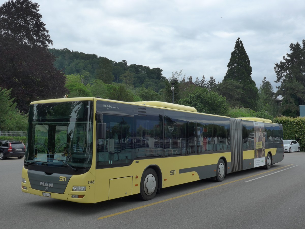 (162'456) - STI Thun - Nr. 146/BE 801'146 - MAN am 21. Juni 2015 bei der Schiffl�ndte Thun