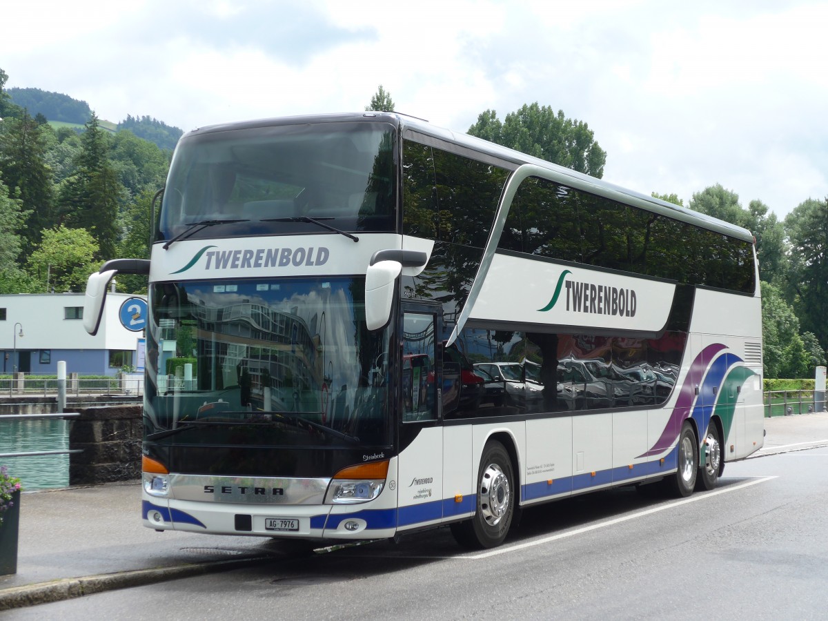 (162'472) - Twerenbold, Baden - Nr. 50/AG 7976 - Setra am 23. Juni 2015 bei der Schiffl�ndte Thun