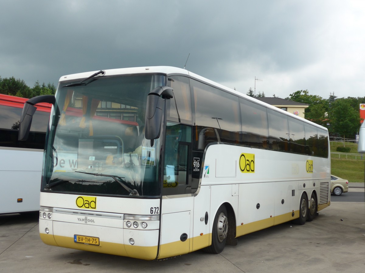 (162'690) - Aus Holland: Oad, Goor - Nr. 672/BV-TH-75 - Van Hool am 27. Juni 2015 in Bad Camberg, Rastst�tte
