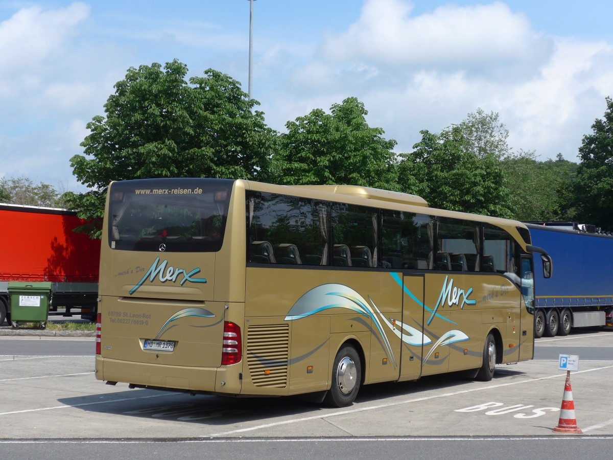 (162'697) - Merx, St. Leon-Rot - HD-MR 1370 - Mercedes am 27. Juni 2015 in Weibersbrunn, Rastst�tte im Spessart