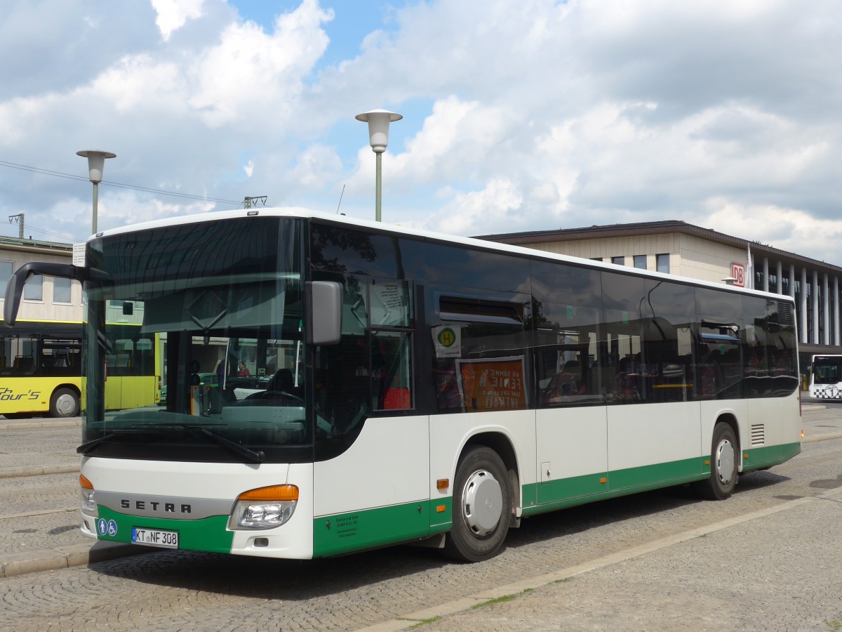 (162'723) - Burlein, Abtswind - KT-NF 308 - Setra am 27. Juni 2015 beim Bahnhof W�rzburg
