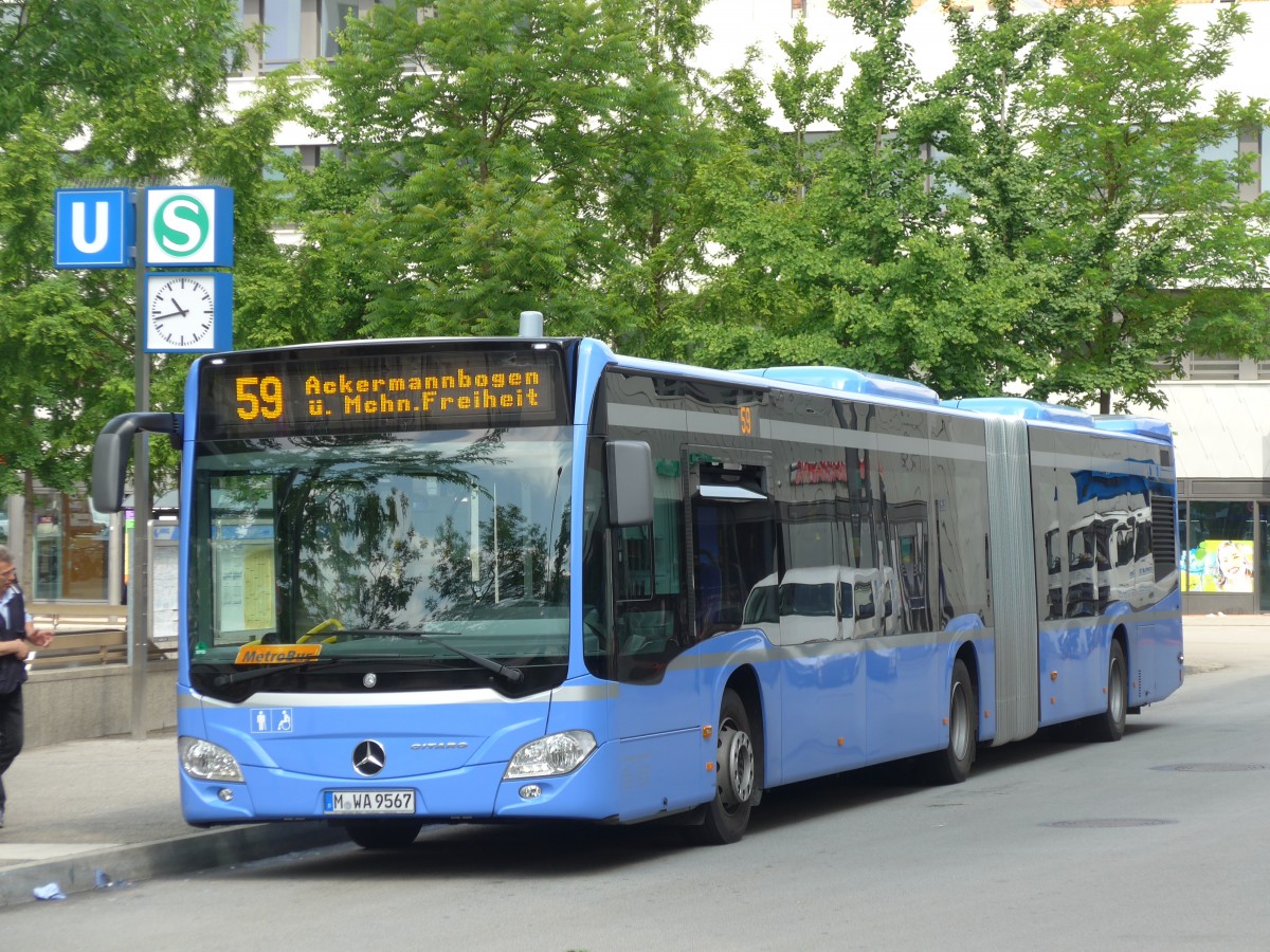 (162'786) - Watzinger, M�nchen - M-WA 9567 - Mercedes am 28. Juni 2015 in M�nchen, Bahnhof Giesing