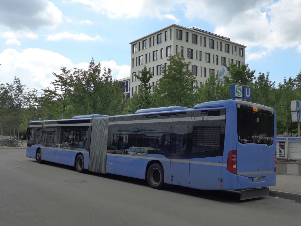 (162'856) - Watzinger, M�nchen - M-WA 9566 - Mercedes am 28. Juni 2015 in M�nchen, Bahnhof Giesing