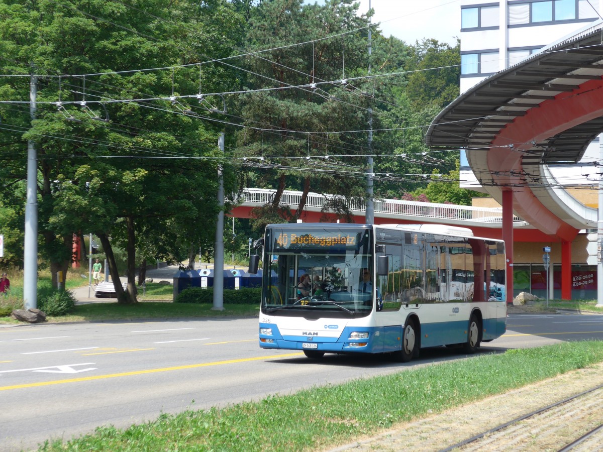 (162'958) - VBZ Z�rich - Nr. 336/ZH 548'336 - MAN/G�ppel am 6. Juli 2015 in Z�rich, Bucheggplatz