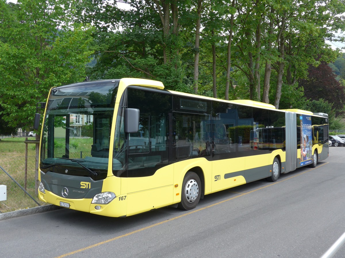 (163'067) - STI Thun - Nr. 167/BE 752'167 - Mercedes am 13. Juli 2015 bei der Schiffl�ndte Thun