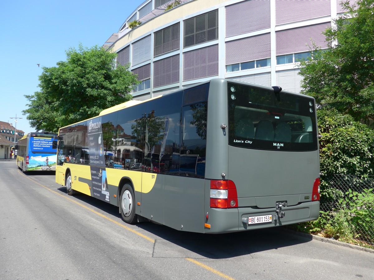 (163'068) - STI Thun - Nr. 153/BE 801'153 - MAN am 14. Juli 2015 bei der Schiffl�ndte Thun