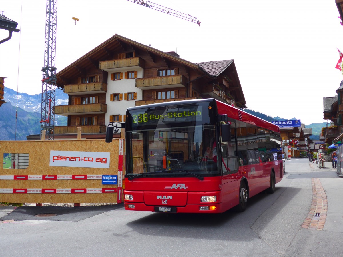 (163'141) - AFA Adelboden - Nr. 55/BE 611'055 - MAN/G�ppel am 26. Juli 2015 in Adelboden, Dorfstrasse