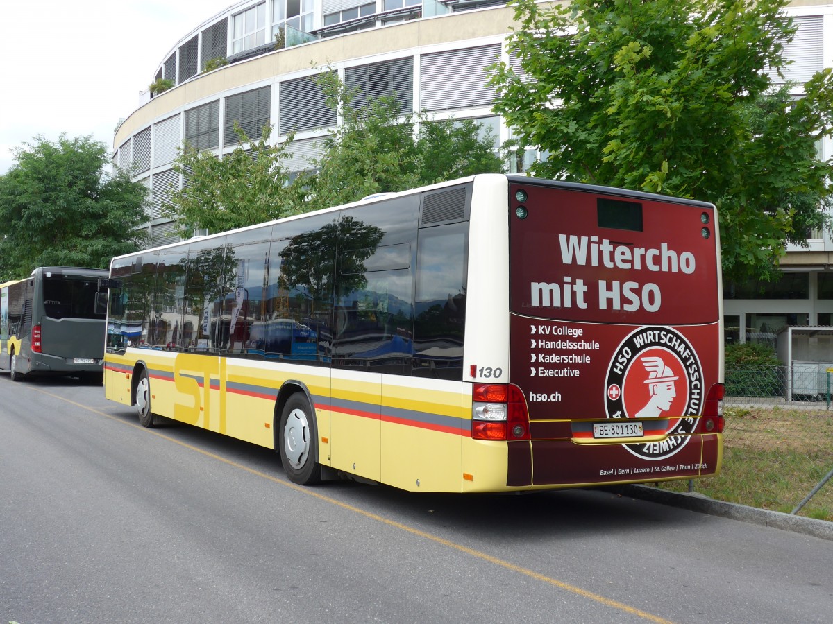 (163'178) - STI Thun - Nr. 130/BE 801'130 - MAN am 28. Juli 2015 bei der Schiffl�ndte Thun