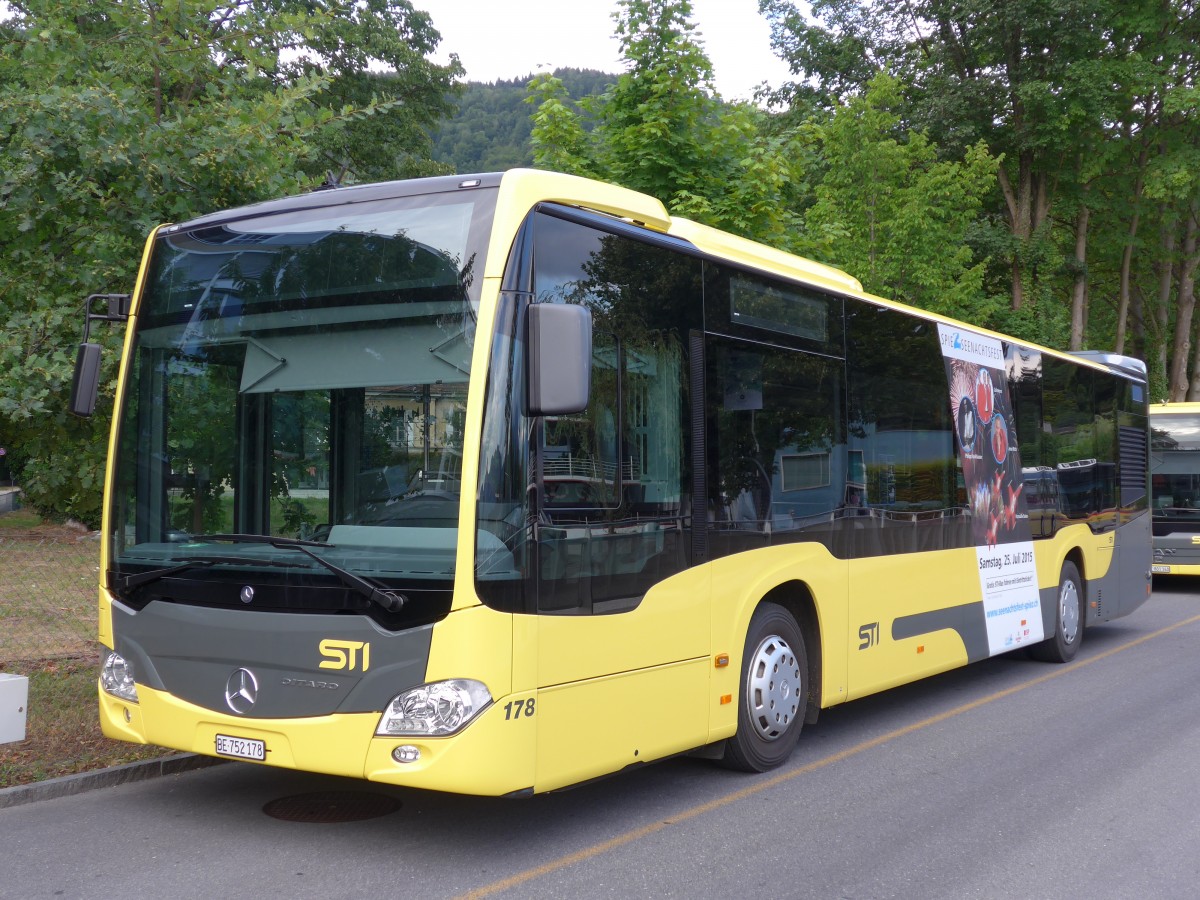 (163'179) - STI Thun - Nr. 178/BE 752'178 - Mercedes am 28. Juli 2015 bei der Schiffl�ndte Thun