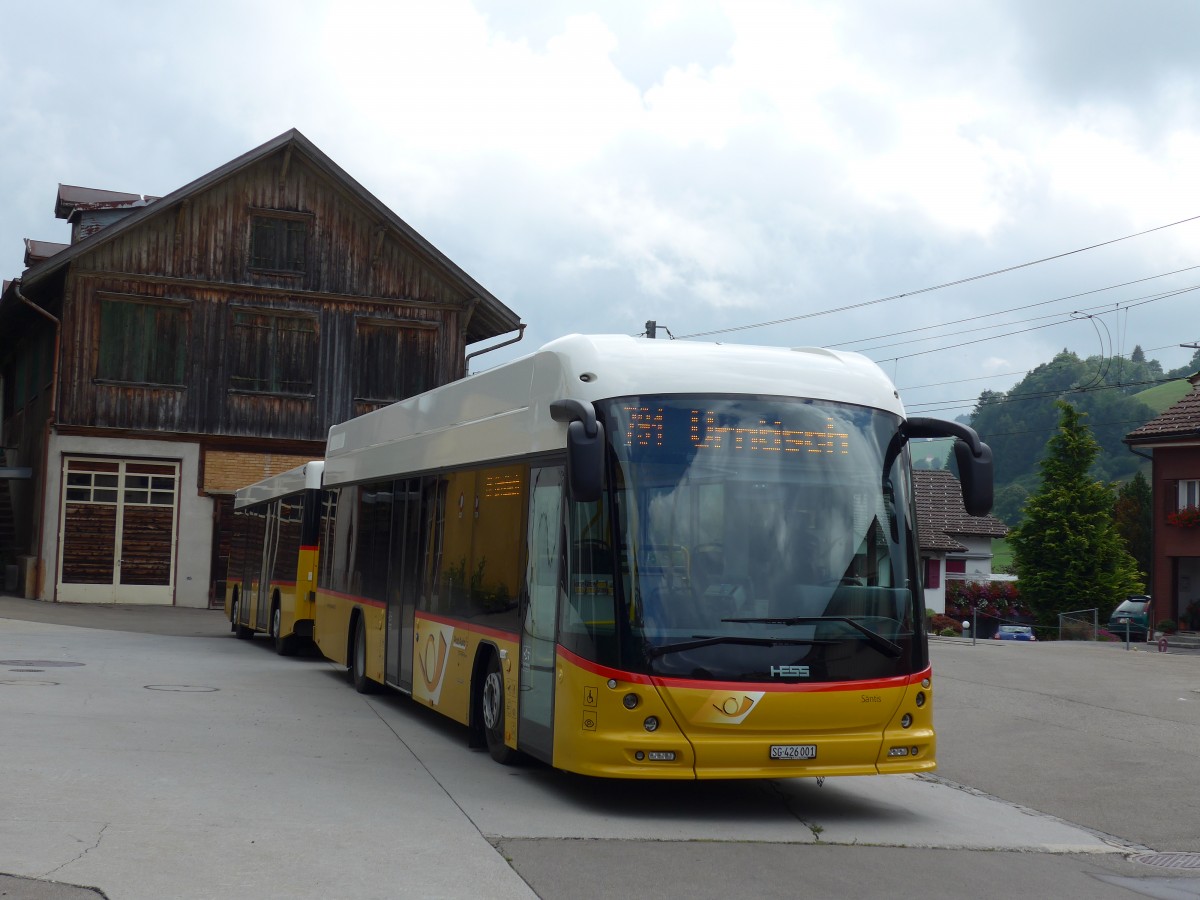 (163'206) - PostAuto Ostschweiz - SG 426'001 - Hess am 2. August 2015 in Urn�sch, Garage