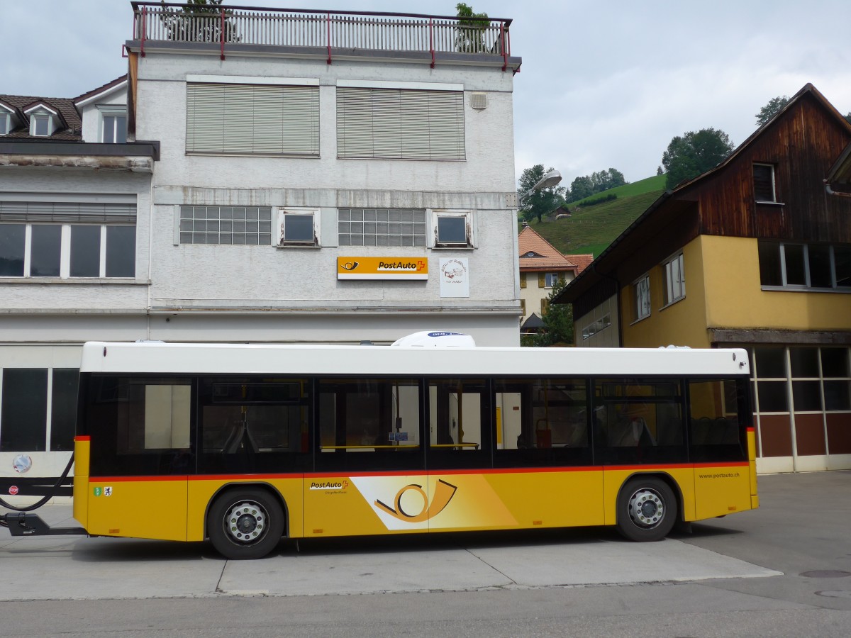 (163'213) - PostAuto Ostschweiz - SG 412'681 - Hess Personenanh�nger am 2. August 2015 in Urn�sch, Garage