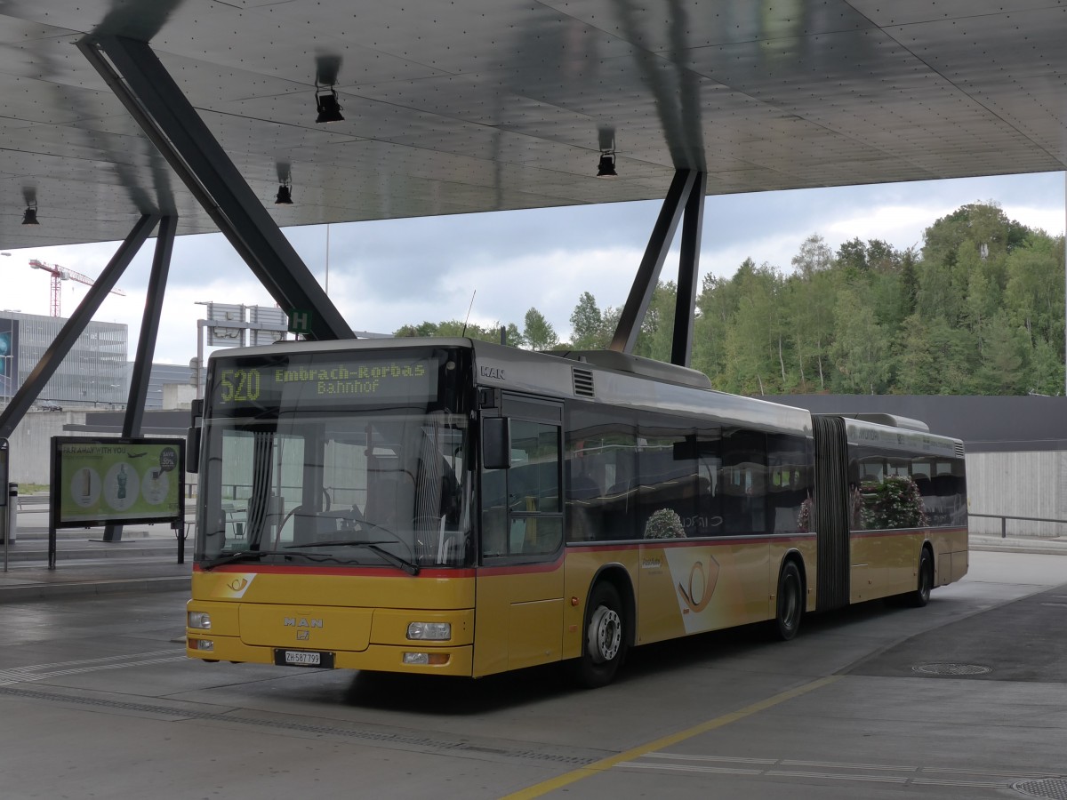 (163'322) - PostAuto Z�rich - Nr. 164/ZH 587'799 - MAN (ex Nr. 26) am 15. August 2015 in Z�rich, Flughafen