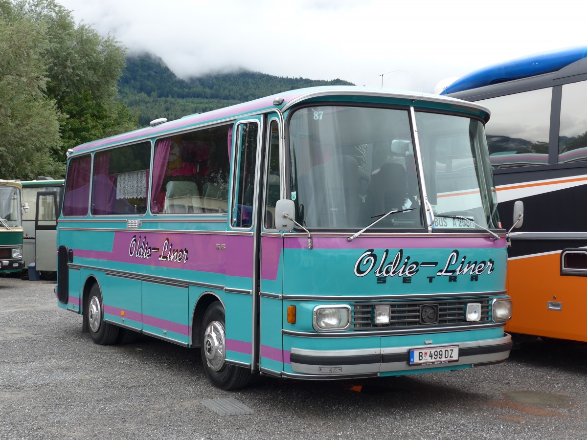 (163'554) - Aus Oesterreich: W�stner, Bezau - B 499 DZ - Setra am 16. August 2015 in Schaan, Wohnbustreffen