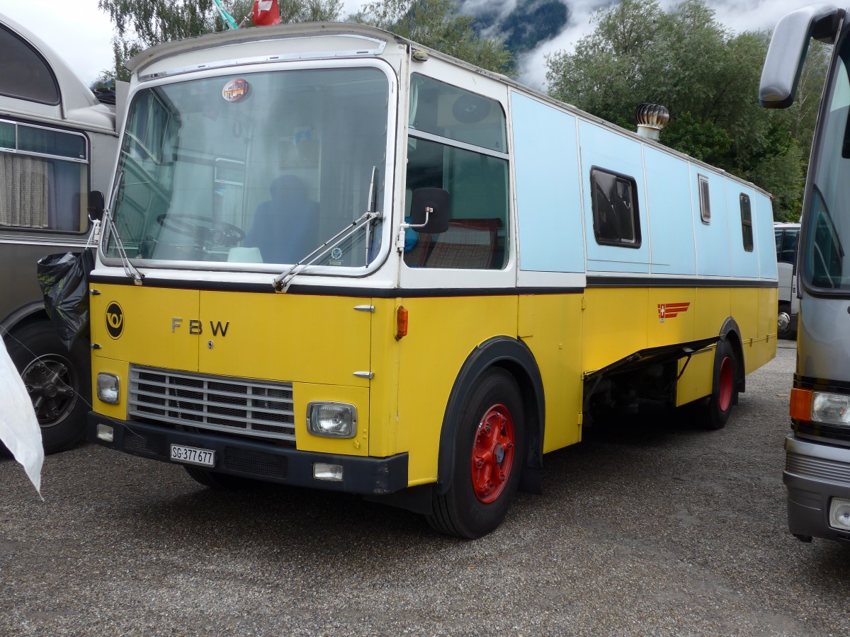 (163'558) - Aus der Schweiz: Wucher, Sch�nis - SG 377'677 - FBW/Hess (ex Sch�r, Ettenhausen; ex Fehlmann, Brittnau; ex Landolt, Langenthal; ex P 24'174) am 16. August 2015 in Schaan, Wohnbustreffen