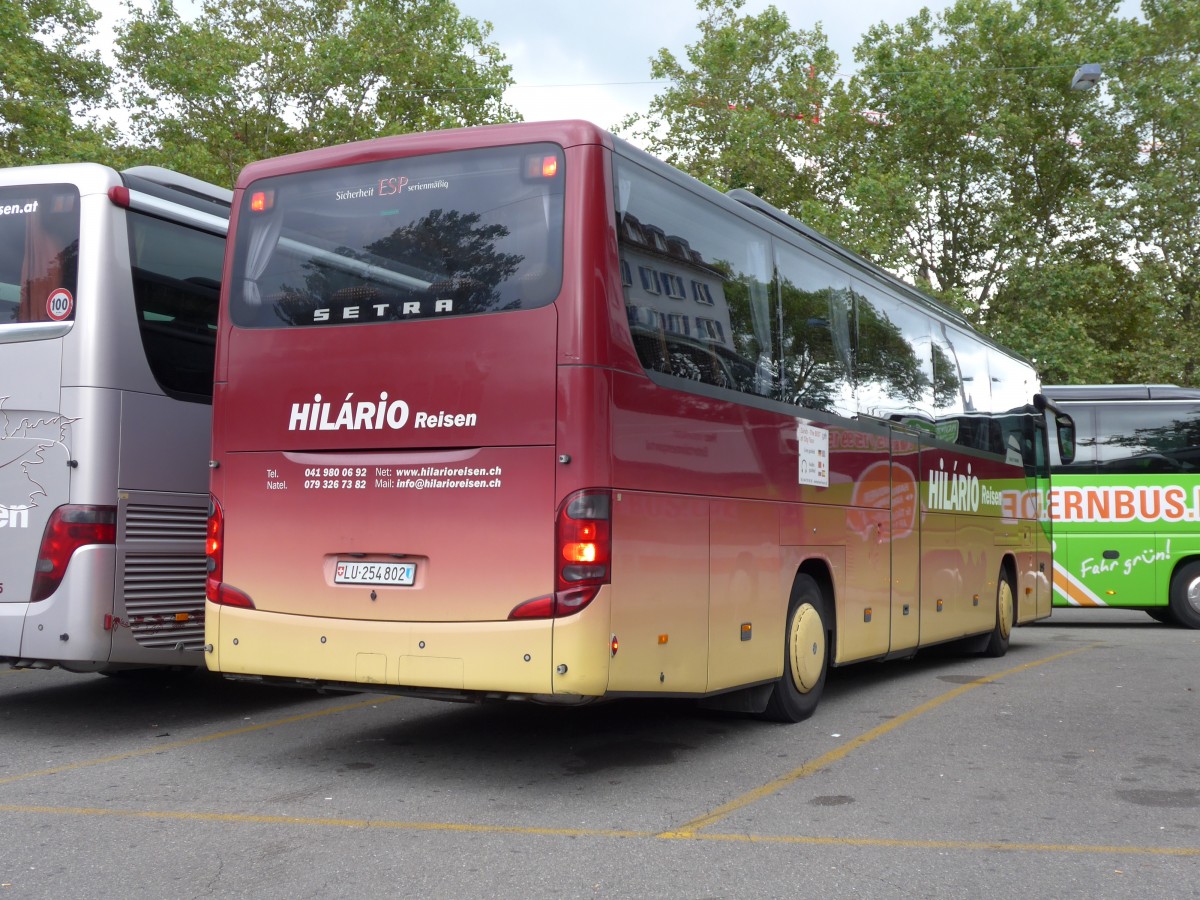 (163'617) - Hil�rio, Sch�tz - LU 254'802 - Setra (ex Marti, Kallnach) am 16. August 2015 in Z�rich, Sihlquai