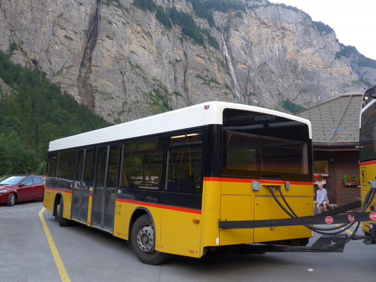(163'725) - PostAuto Bern - BE 497'265 - Lanz+Marti/Hess Personenanh�nger (ex VBL Luzern Nr. 308) am 22. August 2015 in Stechelberg, Hotel