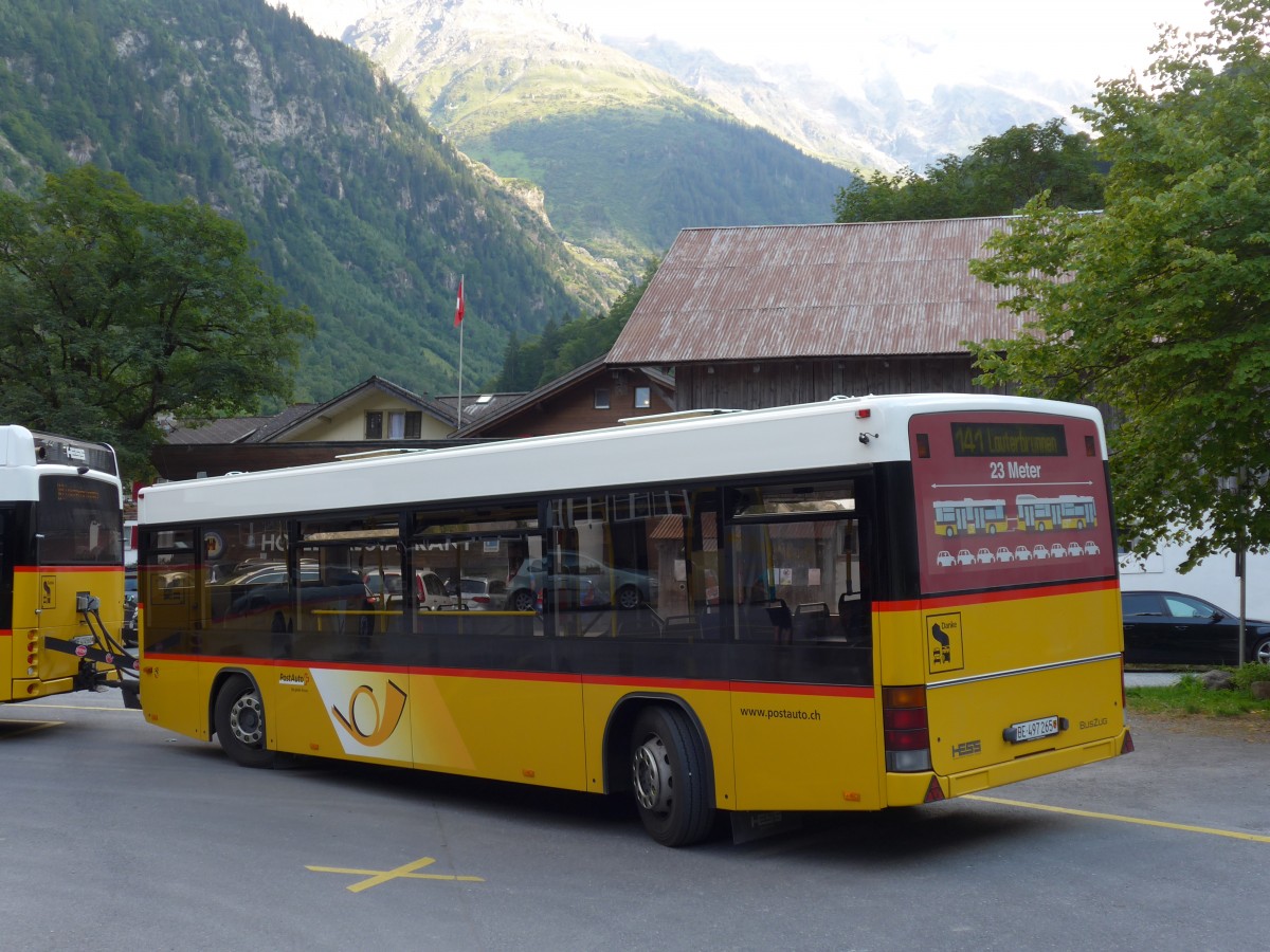 (163'732) - PostAuto Bern - BE 497'265 - Lanz+Marti/Hess Personenanh�nger (ex VBL Luzern Nr. 308) am 22. August 2015 in Stechelberg, Hotel