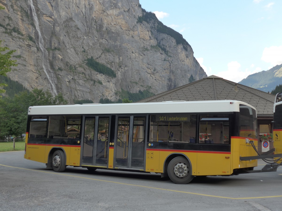 (163'733) - PostAuto Bern - BE 497'265 - Lanz+Marti/Hess Personenanh�nger (ex VBL Luzern Nr. 308) am 22. August 2015 in Stechelberg, Hotel