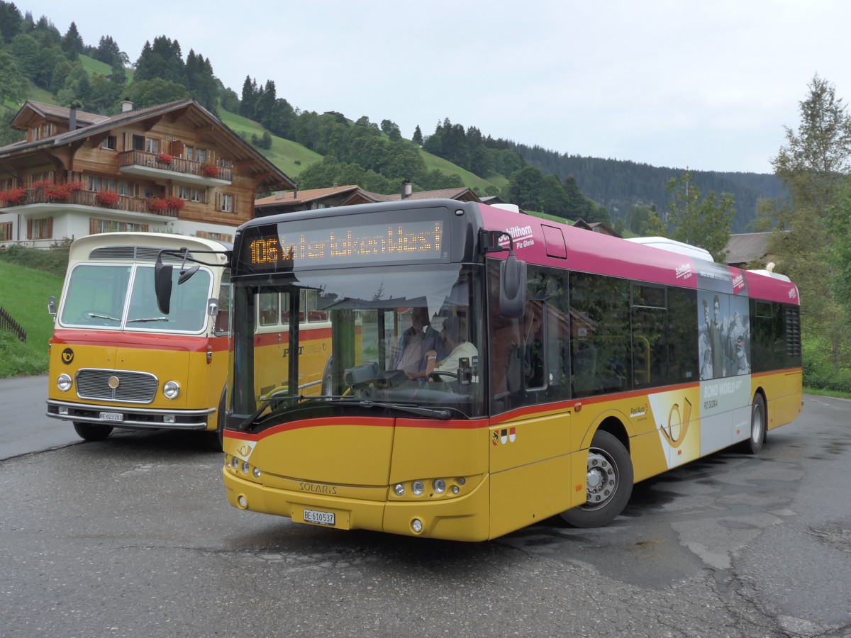 (163'794) - PostAuto Bern - BE 610'537 - Solaris am 23. August 2015 in Habkern, Z�undli