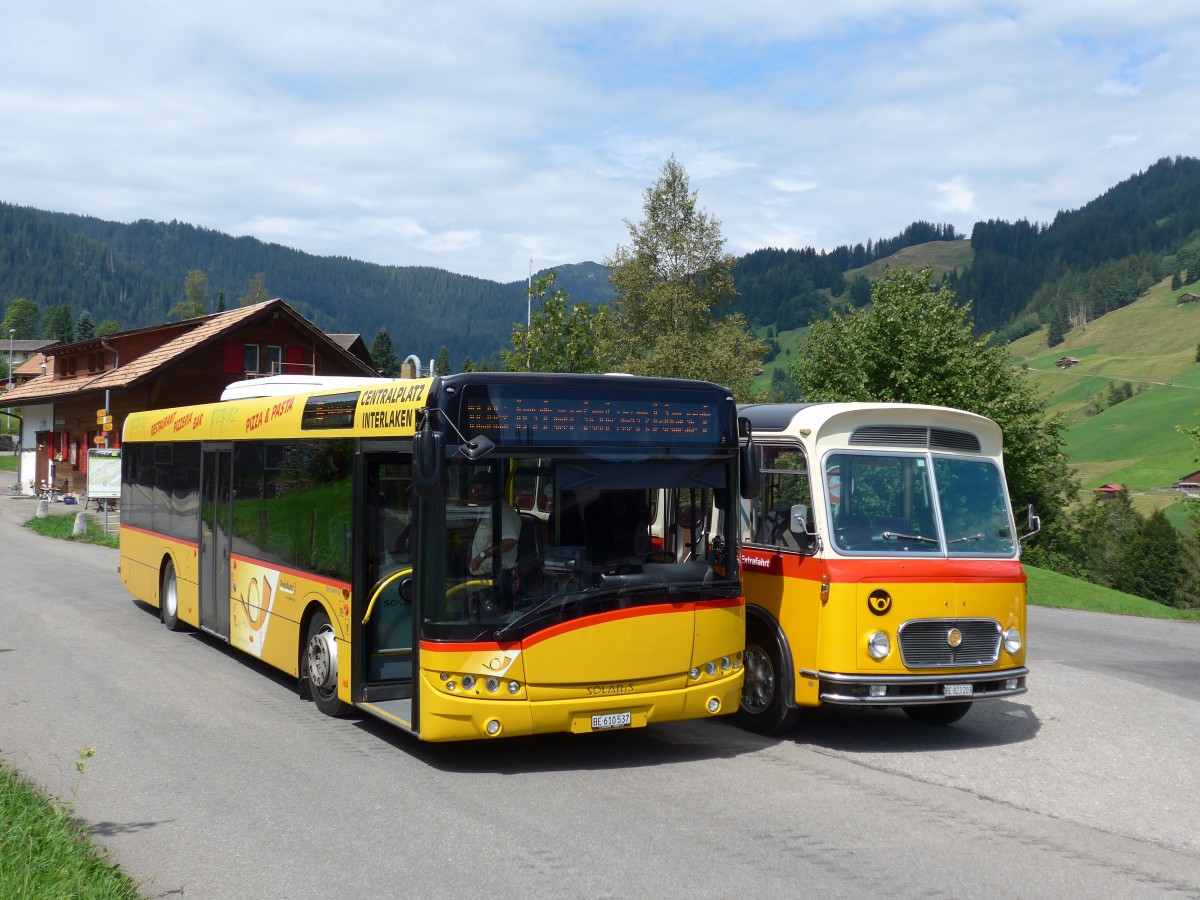 (163'803) - PostAuto Bern - BE 610'537 - Solaris am 23. August 2015 in Habkern, Z�undli
