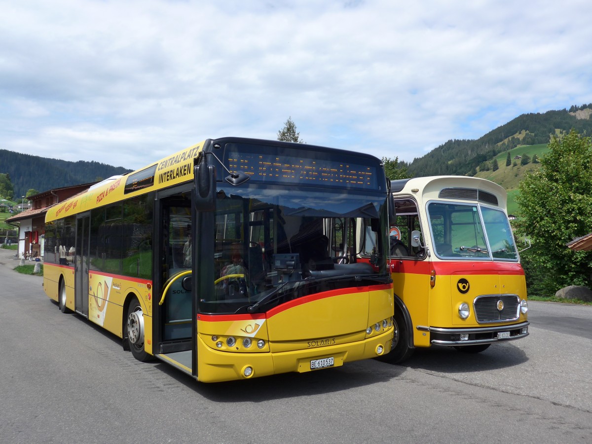 (163'806) - PostAuto Bern - BE 610'537 - Solaris am 23. August 2015 in Habkern, Z�undli