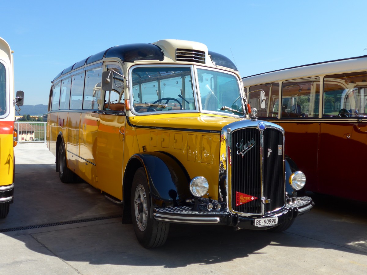 (163'932) - Ritter, Sch�pbach - BE 90'990 - Saurer/Gangloff (ex Linder, Einigen; ex P 23'146; ex P 2215) am 29. August 2015 in Oberkirch, CAMPUS Sursee