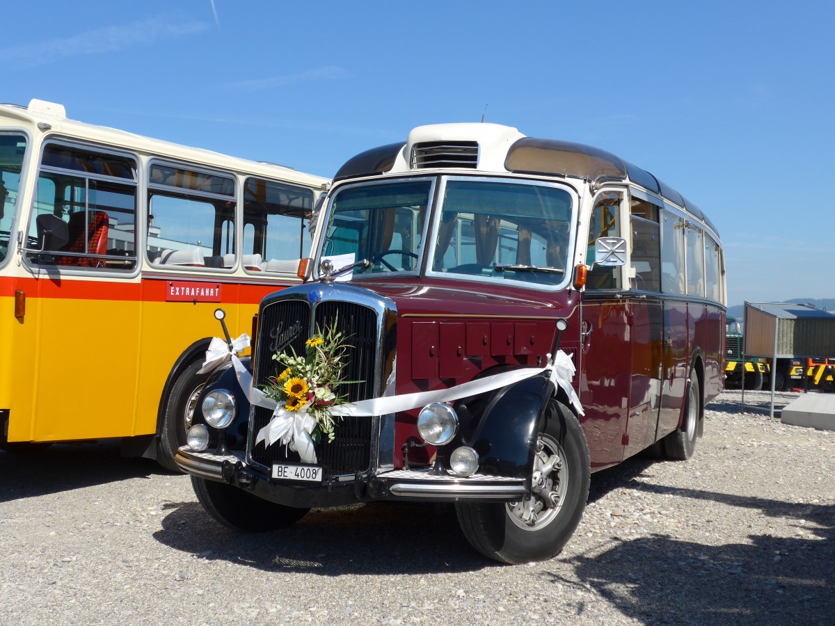 (164'006) - Roth, Niederwangen - BE 4008 - Saurer/Eggli (ex Paproth, D-Mainz; ex Hotel Orselina, Locarno; ex Riederer, St. Margarethenberg; ex Luk, Gr�sch; ex P 23'138; ex P 2205) am 29. August 2015 in Oberkirch, CAMPUS Sursee