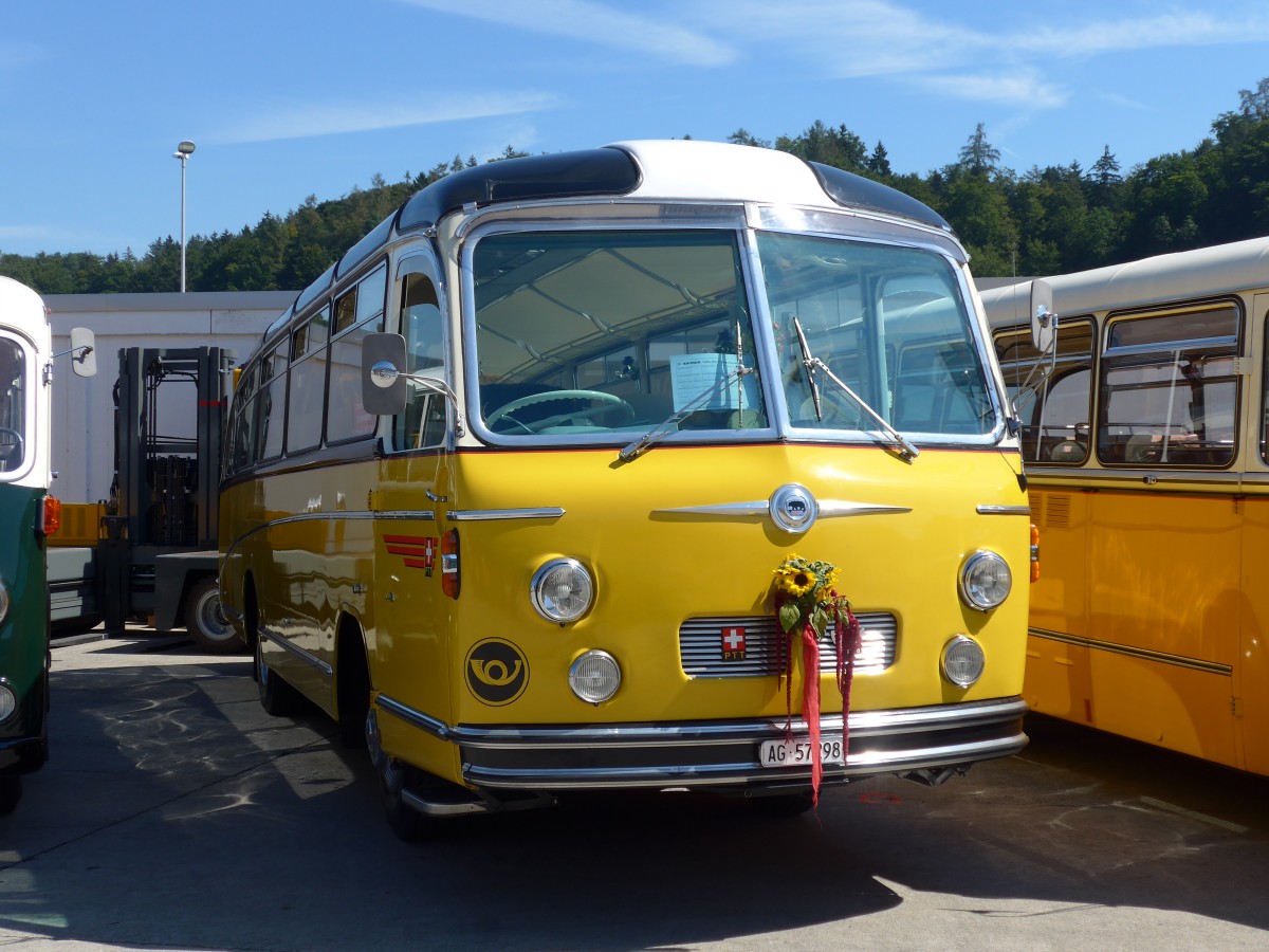 (164'133) - Zimmerli J., Oftringen - AG 57'298 - Berna/T�scher (ex Stutz, Oberlunkhofen; ex Leu Schongau; ex Wicki, Bremgarten; ex P 22'054; ex P 20'704) am 29. August 2015 in Oberkirch, CAMPUS Sursee