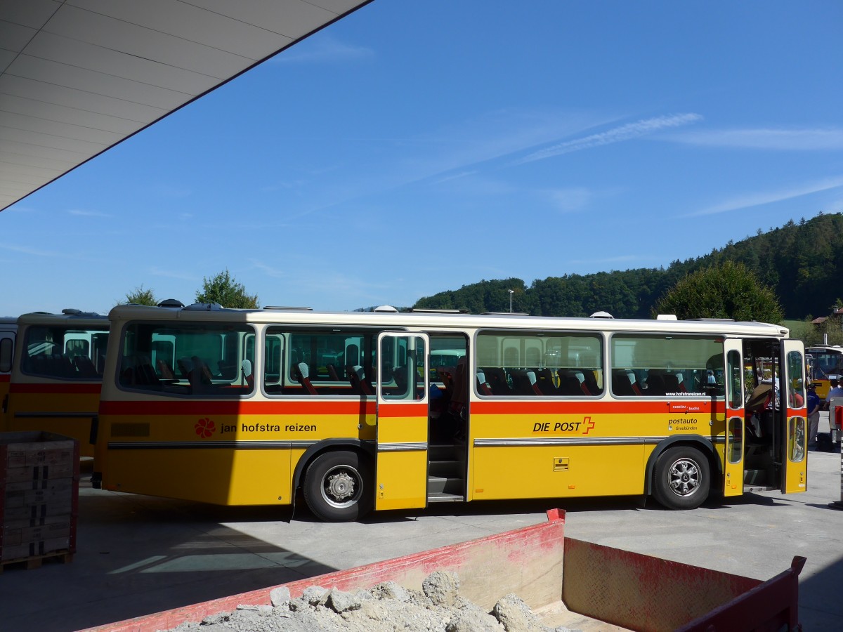 (164'147) - Aus Holland: FRAM Drachten - Nr. 24/BV-PD-26 - Saurer/R&J (ex PostAuto Graub�nden; ex P 24'367) am 29. August 2015 in Oberkirch, CAMPUS Sursee
