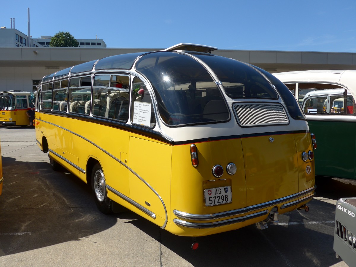 (164'158) - Zimmerli J., Oftringen - AG 57'298 - Berna/T�scher (ex Stutz, Oberlunkhofen; ex Leu, Schongau; ex Wicki, Bremgarten; ex P 22'054; ex P 20'704) am 29. August 2015 in Oberkirch, CAMPUS Sursee