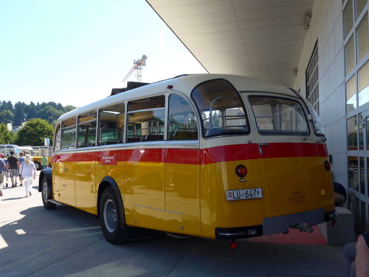 (164'173) - Huber, Oberkirch - LU 647 - Berna/Lauber (ex Ruppen, Stalden; ex Williner, Gr�chen) am 29. August 2015 in Oberkirch, CAMPUS Sursee