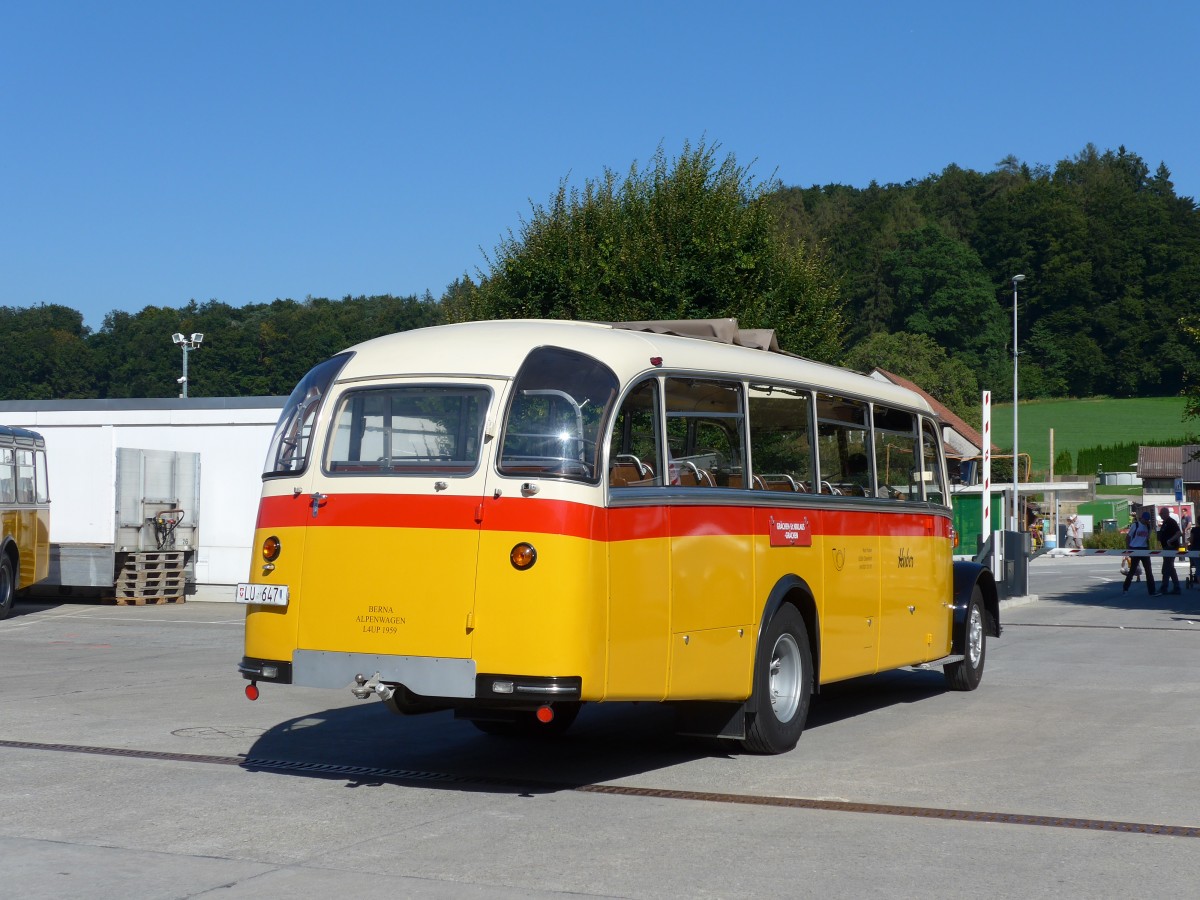 (164'242) - Huber, Oberkirch - LU 647 - Berna/Lauber (ex Ruppen, Stalden; ex Williner, Gr�chen) am 29. August 2015 in Oberkirch, CAMPUS Sursee