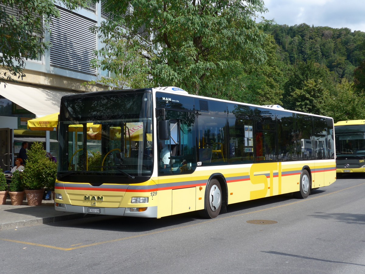 (164'533) - STI Thun - Nr. 129/BE 800'129 - MAN am 6. September 2015 bei der Schiffl�ndte Thun