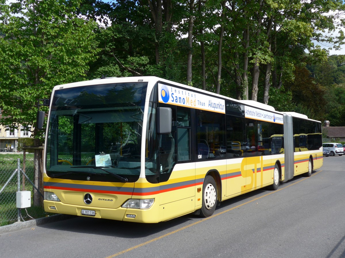(164'535) - STI Thun - Nr. 136/BE 801'136 - Mercedes am 6. September 2015 bei der Schiffl�ndte Thun