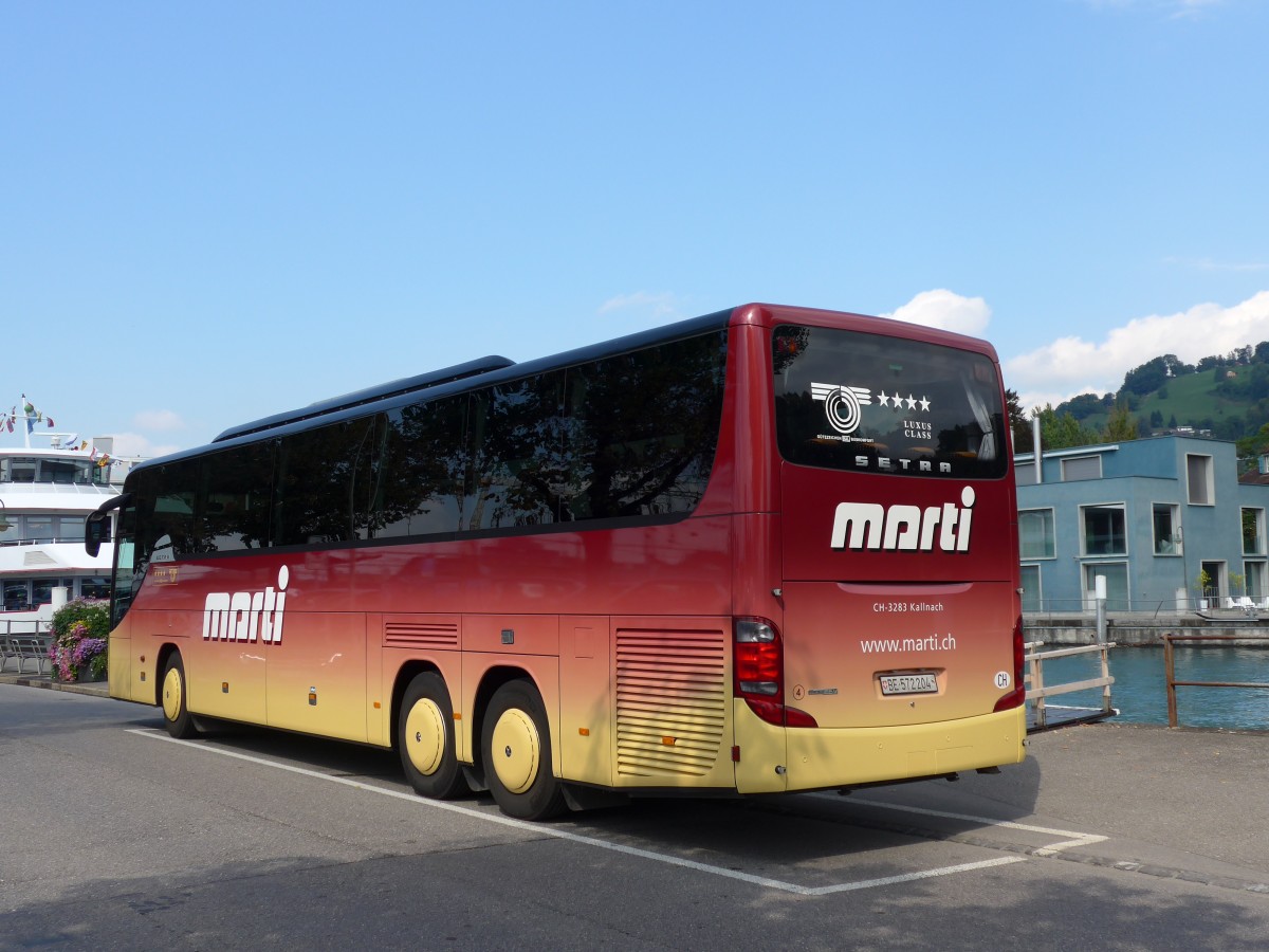 (164'565) - Marti, Kallnach - Nr. 4/BE 572'204 - Setra am 10. September 2015 bei der Schiffl�ndte Thun