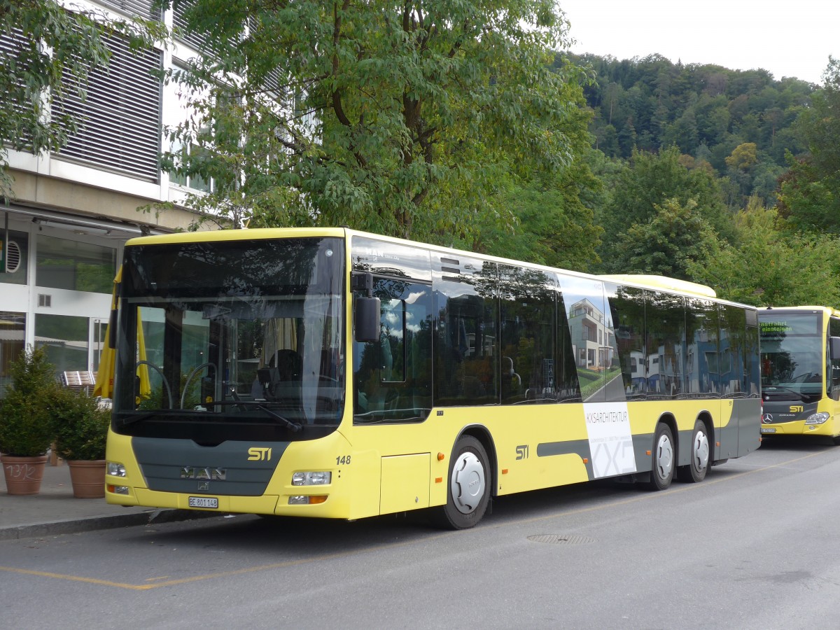(164'750) - STI Thun - Nr. 148/BE 801'148 - MAN am 15. September 2015 bei der Schiffl�ndte Thun