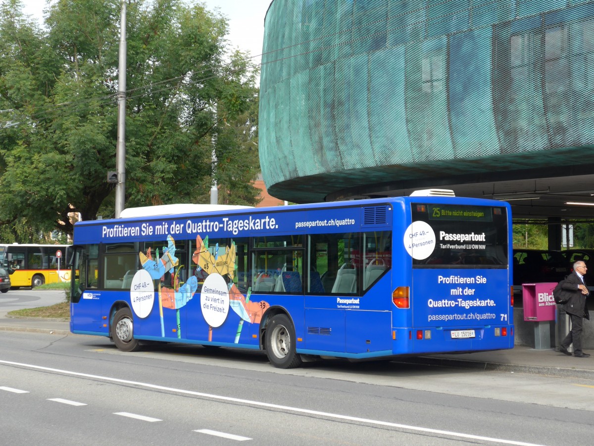 (164'870) - VBL Luzern - Nr. 71/LU 15'016 - Mercedes am 16. September 2015 in Luzern, Br�elstrasse