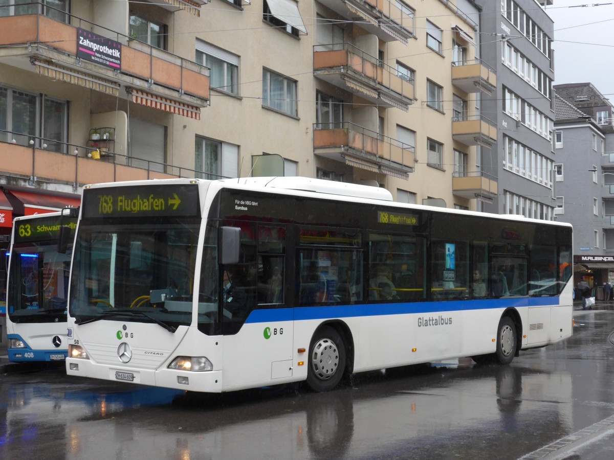 (165'001) - Welti-Furrer, Bassersdorf - Nr. 58/ZH 634'609 - Mercedes (ex Fr�hlich, Z�rich Nr. 609) am 17. September 2015 beim Bahnhof Z�rich-Oerlikon