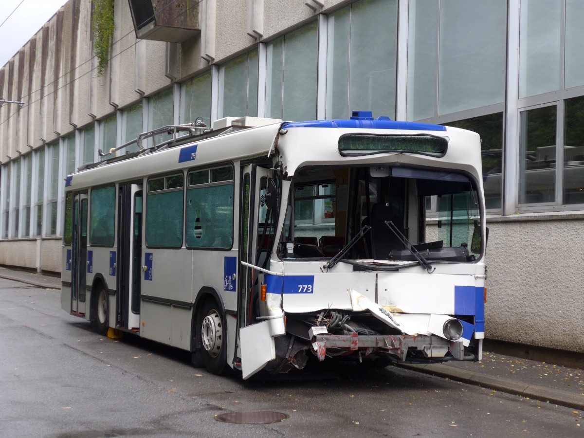 (165'078) - TL Lausanne - Nr. 773 - NAW/Lauber Trolleybus am 18. September 2015 in Lausanne, D�p�t Borde