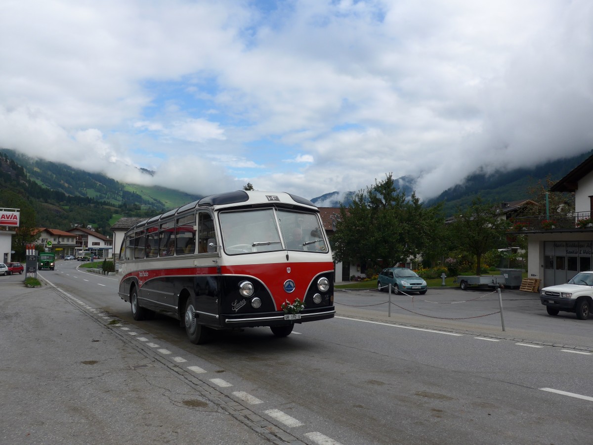 (165'265) - Fischer, Chur - GR 192 U - Saurer/FHS (ex Zumwald, Fribourg; ex Schwitter, Kandersteg; ex Winterhalder, Z�rich) am 19. September 2015 in Andeer, Tgavugl