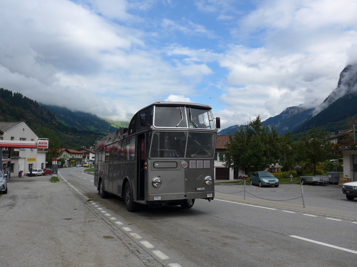 (165'369) - Schneider, Schmerikon - SG 13'934 - FBW/T�scher Hochlenker (ex Basler, Hofstetten; ex VBZ Z�rich Nr. 244) am 19. September 2015 in Andeer, Tgavugl