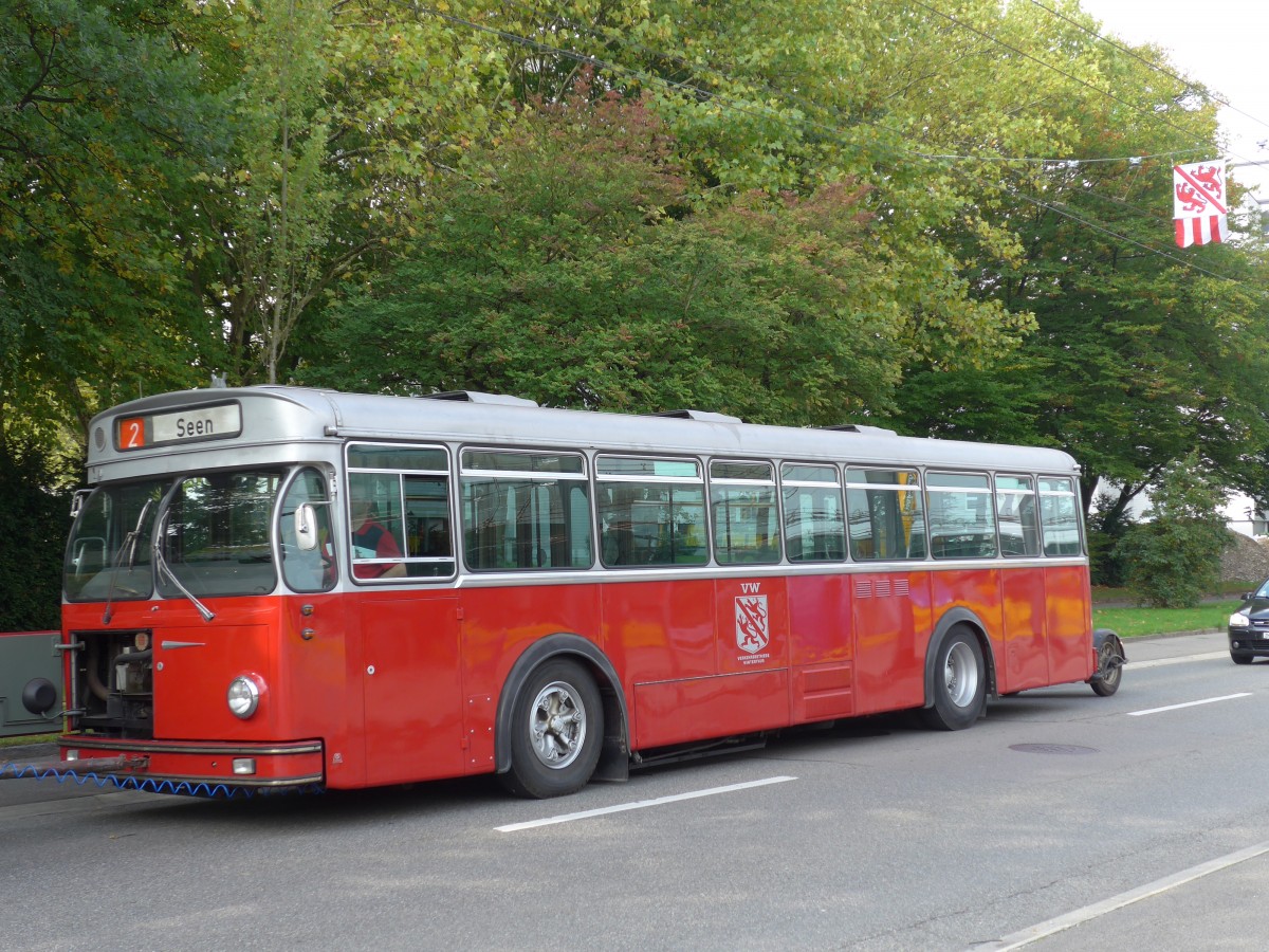 (165'861) - VW Winterthur - Nr. 210 - Saurer/T�scher am 26. September 2015 in Winterthur, Depot Gr�zefeld