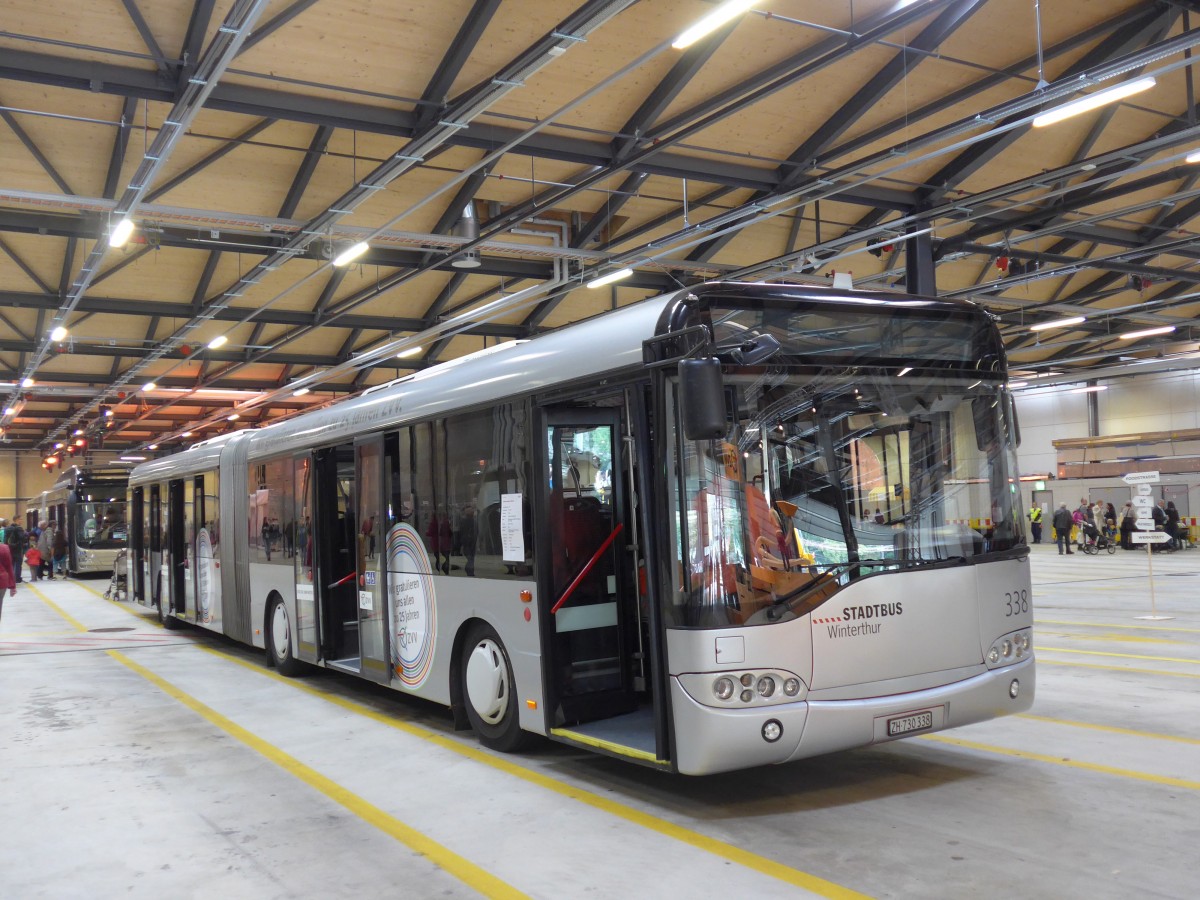 (165'877) - SW Winterthur - Nr. 338/ZH 730'338 - Solaris am 26. September 2015 in Winterthur, Depot Gr�zefeld