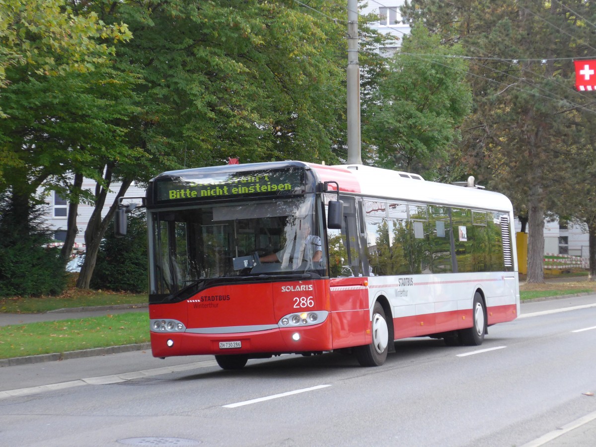 (165'893) - SW Winterthur - Nr. 286/ZH 730'286 - Solaris am 26. September 2015 in Winterthur, Depot Gr�zefeld