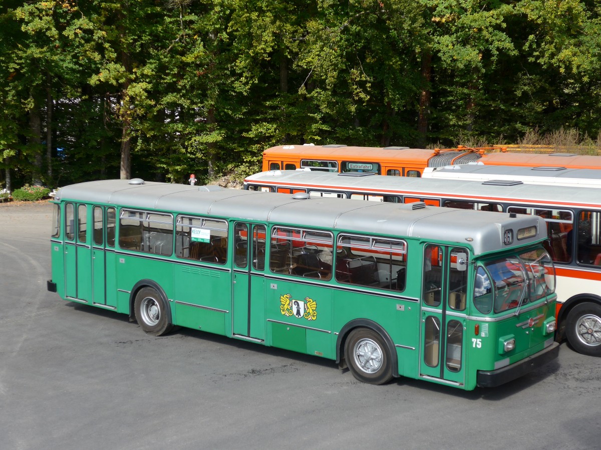(165'954) - BVB Basel (RWB) - Nr. 75 - FBW/FHS am 4. Oktober 2015 in Burgdorf, �kihof Ziegelgut