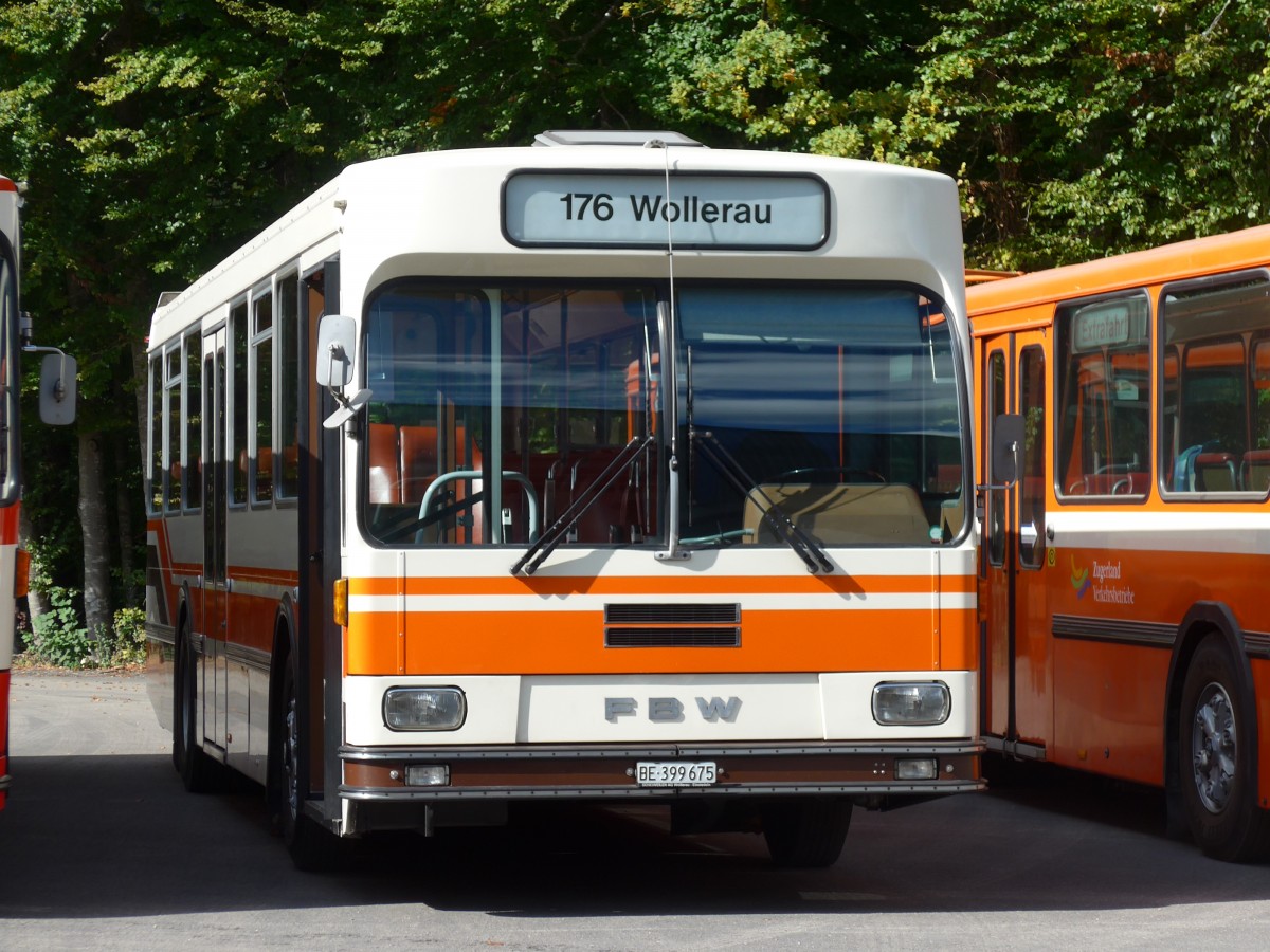 (165'956) - Wegm�ller, M�nsingen - BE 399'675 - FBW/R&J (ex Bamert, Wollerau am 4. Oktober 2015 in Burgdorf, �kihof Ziegelgut