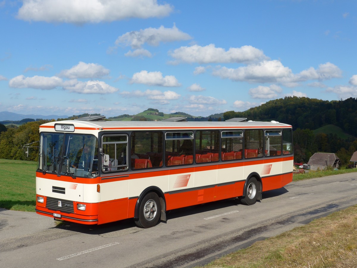 (166'026) - Frey, Opfikon - GL 15'272 - FBW/R&J (ex Tiemann, Oetwil Nr. 20; ex AAGS Schwyz Nr. 20) am 4. Oktober 2015 in Kaltacker, Br�gglen