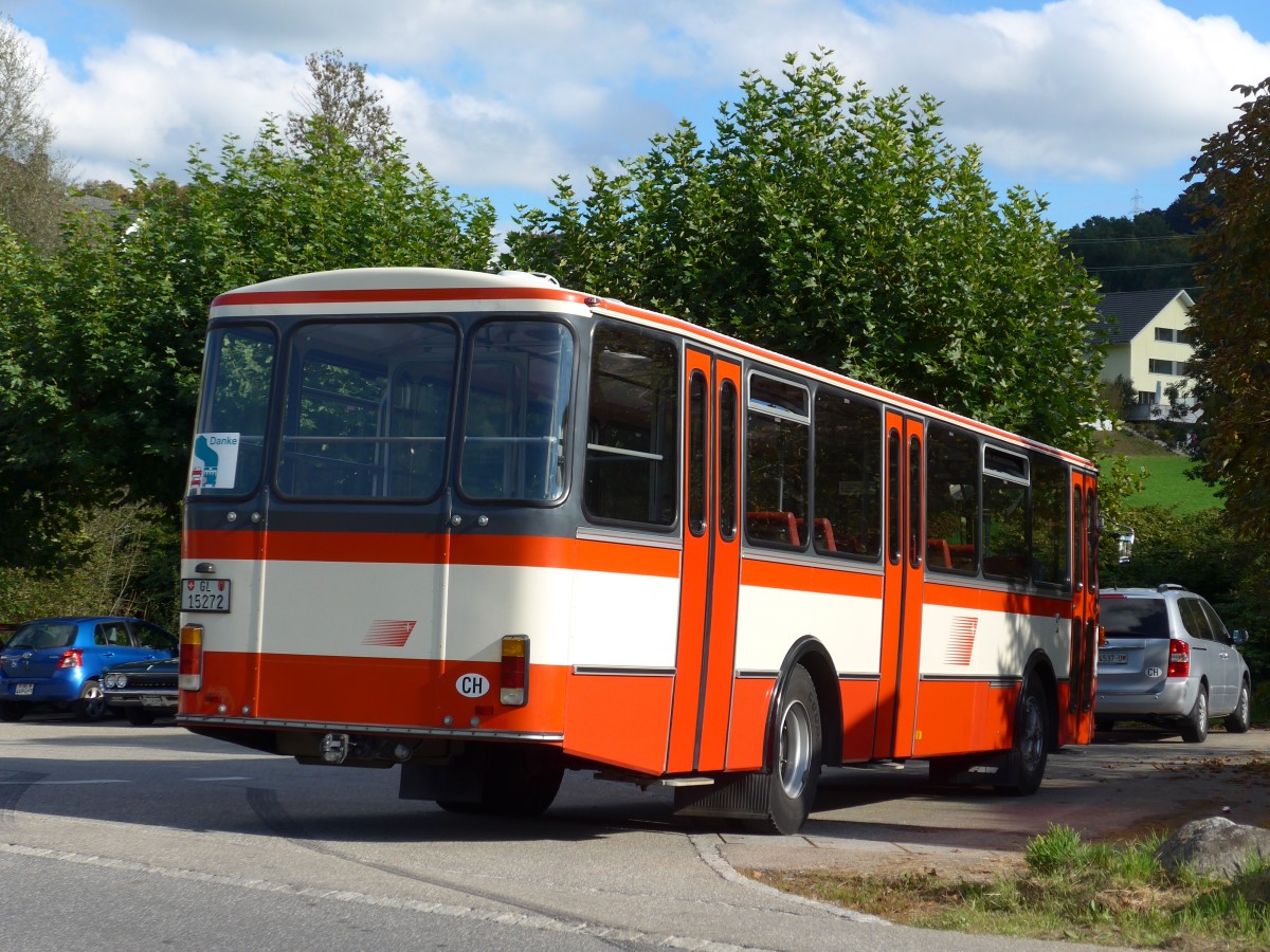 (166'049) - Frey, Opfikon - GL 15'272 - FBW/R&J (ex Tiemann, Oetwil Nr. 20; ex AAGS Schwyz Nr. 20) am 4. Oktober 2015 in Heimiswil, L�wen
