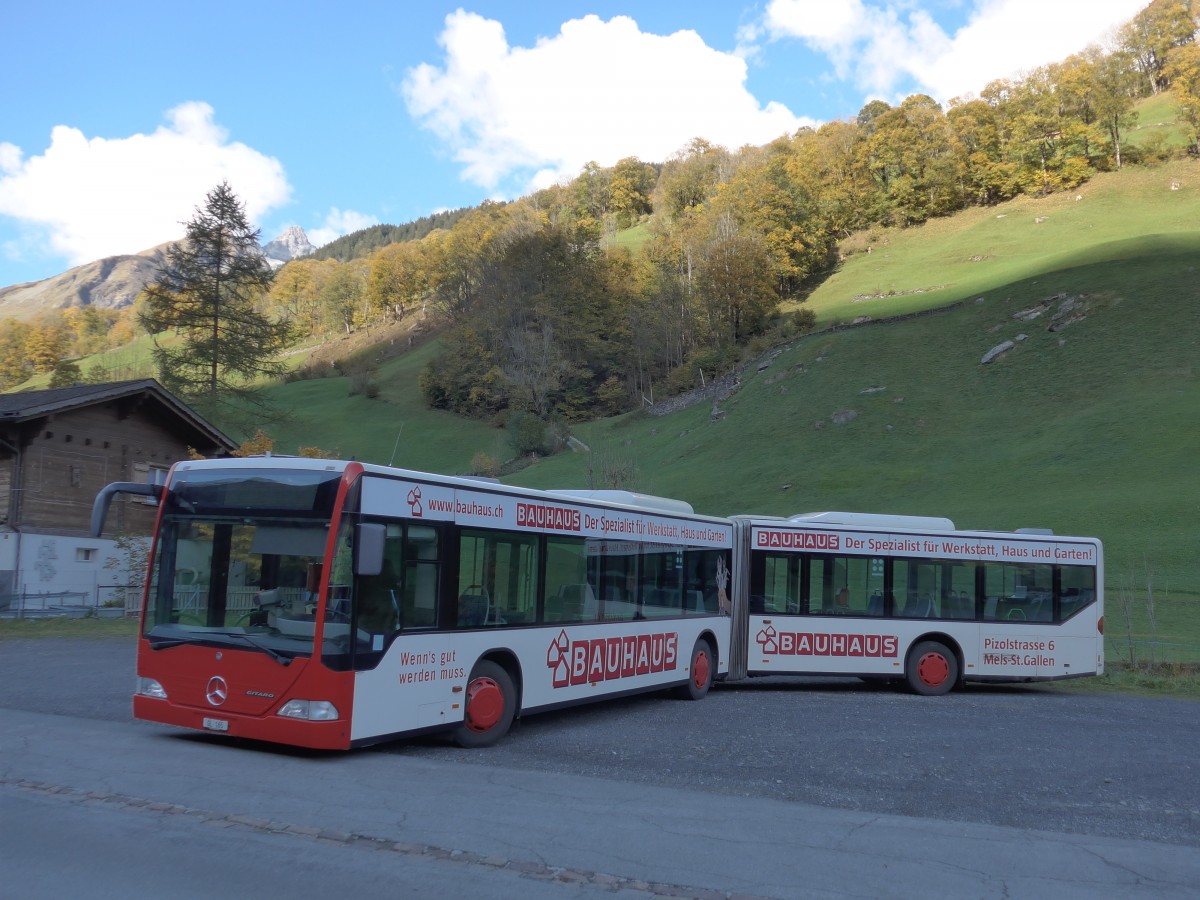 (166'130) - AS Engi - Nr. 15/GL 165 - Mercedes (ex SBC Chur Nr. 52; ex SBC Chur Nr. 29; ex ARL Viganello Nr. 23; ex TPL Lugano Nr. 28) am 10. Oktober 2015 in Elm, Sportbahnen