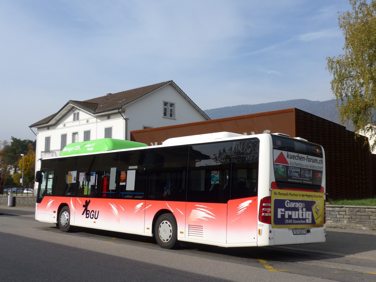 (166'435) - BGU Grenchen - Nr. 21/SO 54'813 - Mercedes am 24. Oktober 2015 beim Bahnhof Grenchen S�d